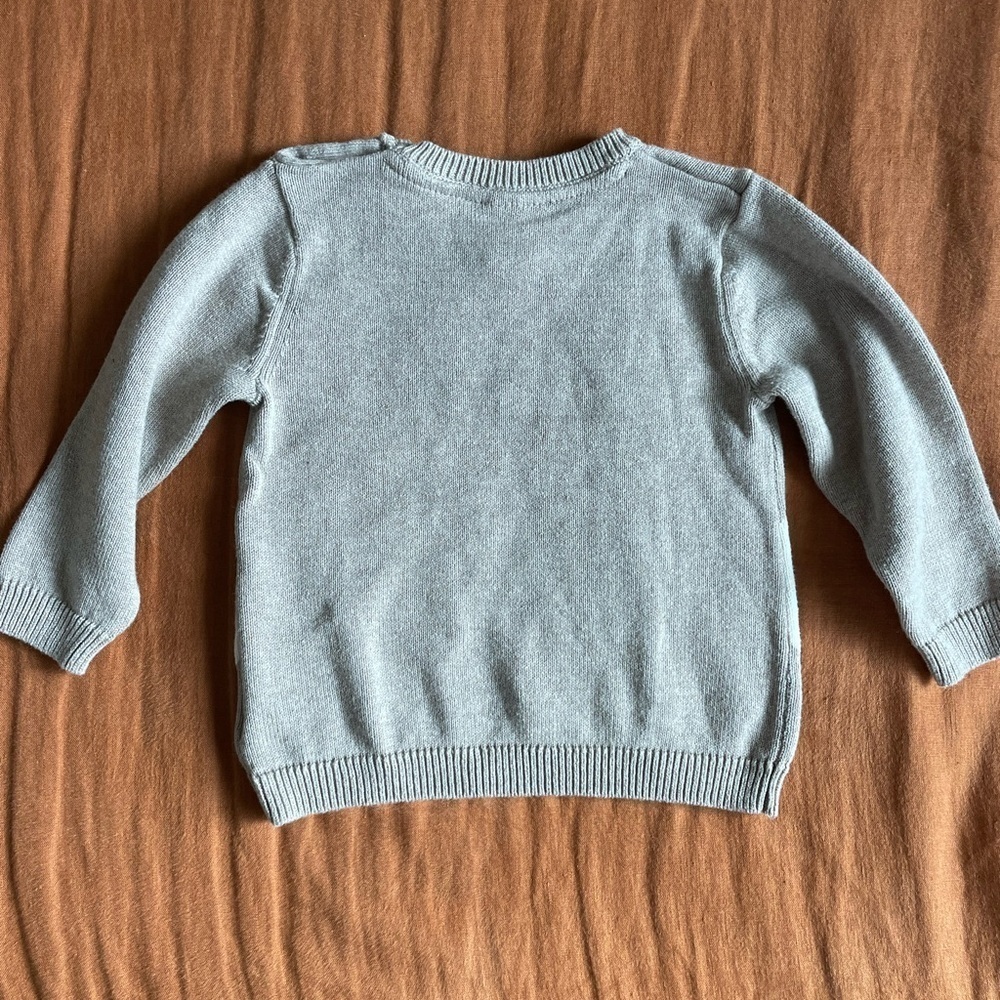 Bundle of H&M Bunny Sweater & Sage Green Floral Dress Girls 12M - Picture 3 of 10